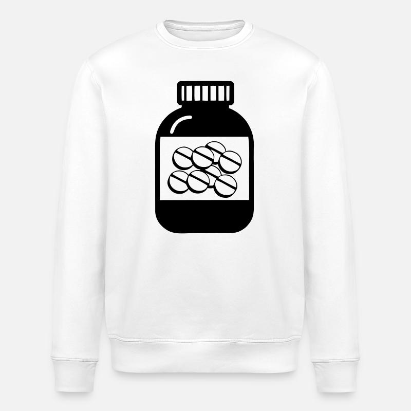 Pot de pilules pour pharmacie - Sweat bio ROLLER Stanley/Stella Unisexe - blanc