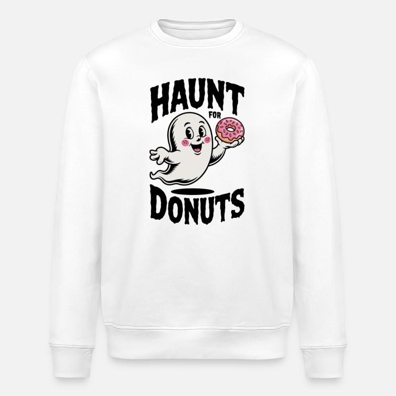 Treffpunkt für Donuts - Stanley/Stella Unisex Bio-Sweatshirt ROLLER - Weiß
