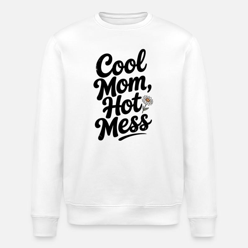Cool Mamma Het Röra - Ekologisk sweatshirt ROLLER unisex från Stanley/Stella - vit