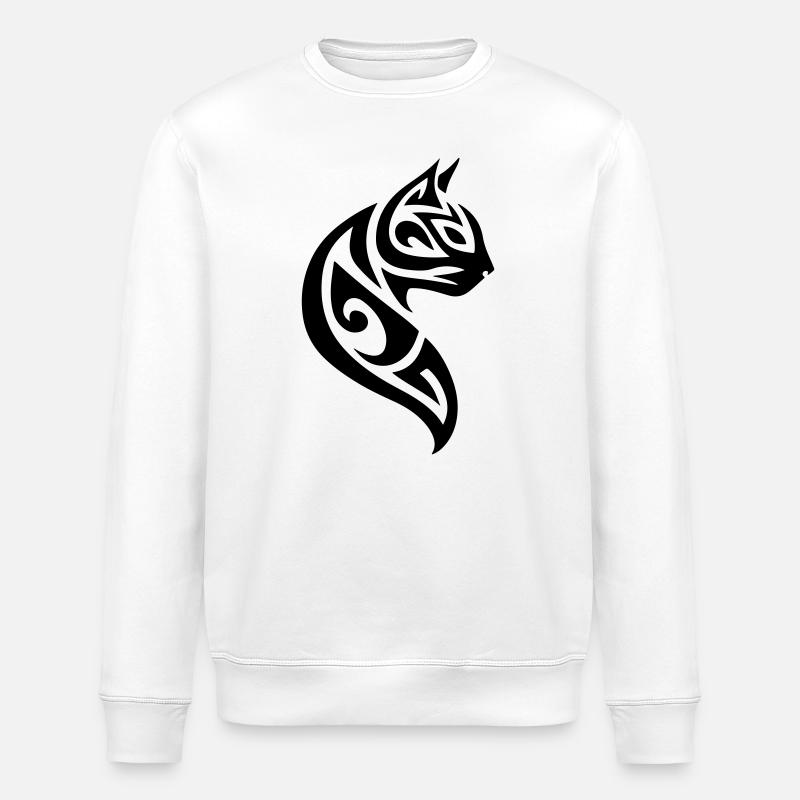 Chat Tribal - Sweat bio ROLLER Stanley/Stella Unisexe - blanc