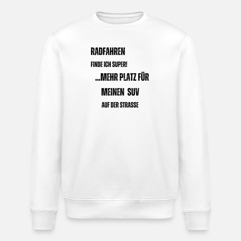 Radfahren vs. SUV - Stanley/Stella Unisex Bio-Sweatshirt ROLLER - Weiß