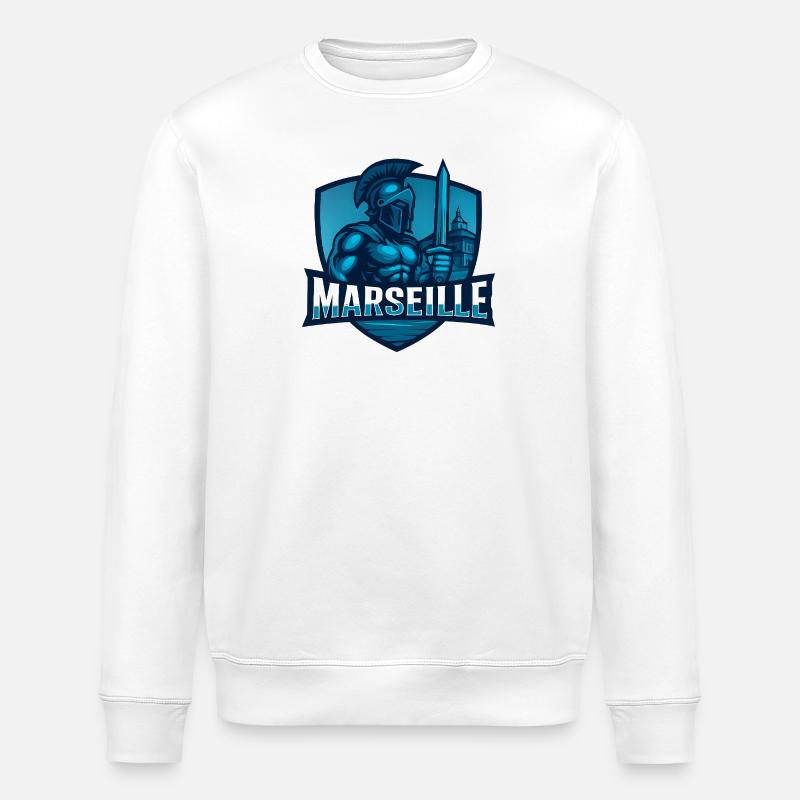 Tshirt Marseille - Sweat bio ROLLER Stanley/Stella Unisexe - blanc