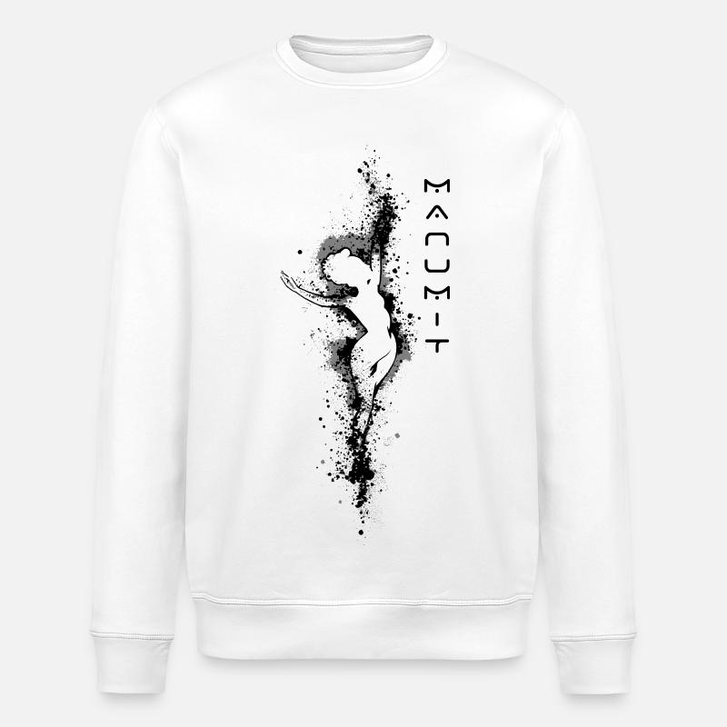 Manumit Single Schwarzes Design - Stanley/Stella Unisex Bio-Sweatshirt ROLLER - Weiß