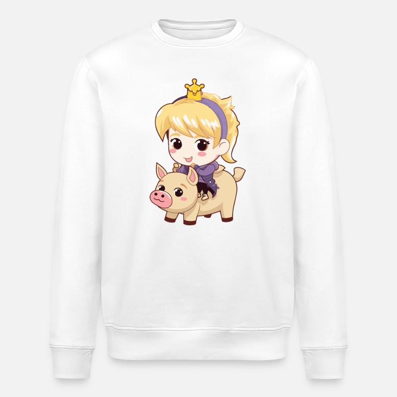 Princesse Cochon Conte de fées - Sweat bio ROLLER Stanley/Stella Unisexe - blanc
