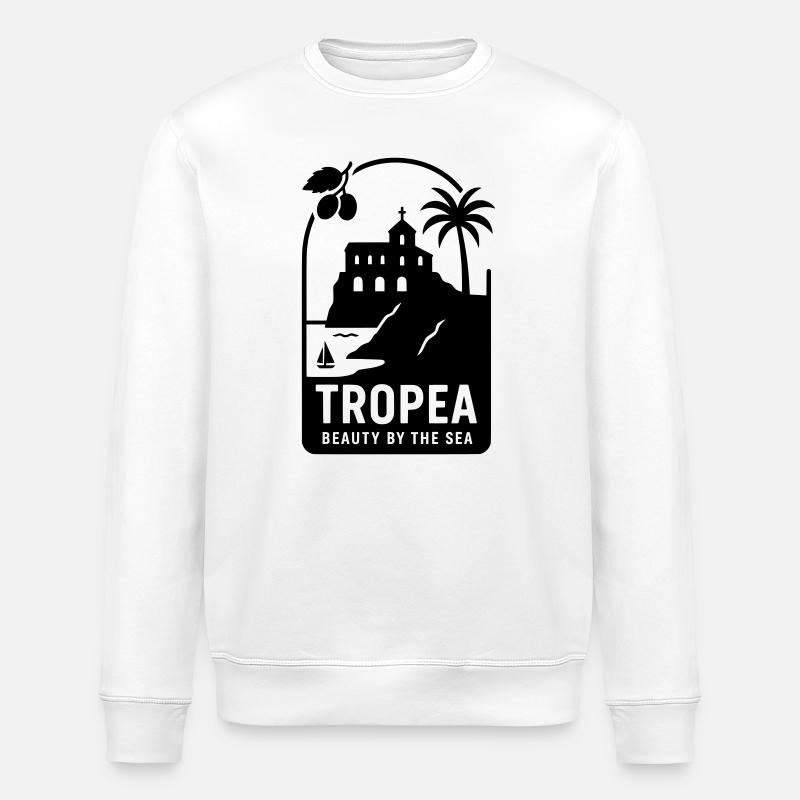 tropea meer souvenir - Stanley/Stella Unisex Bio-Sweatshirt ROLLER - Weiß