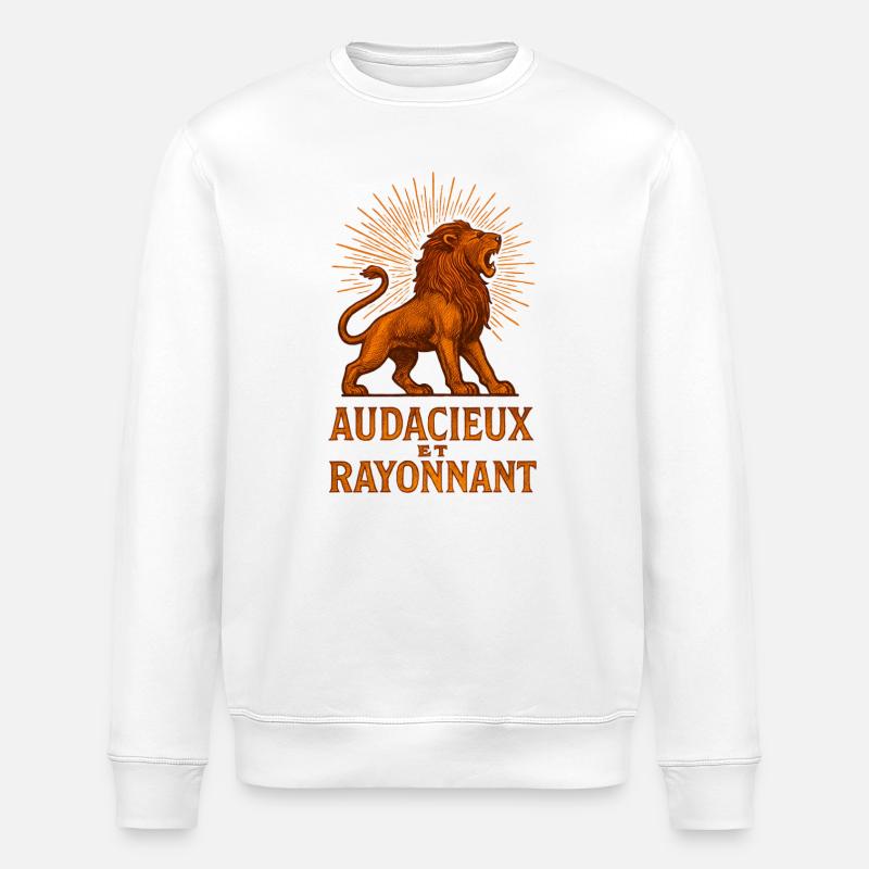 Sternzeichen Löwe - Astrologie - Stanley/Stella Unisex Bio-Sweatshirt ROLLER - Weiß