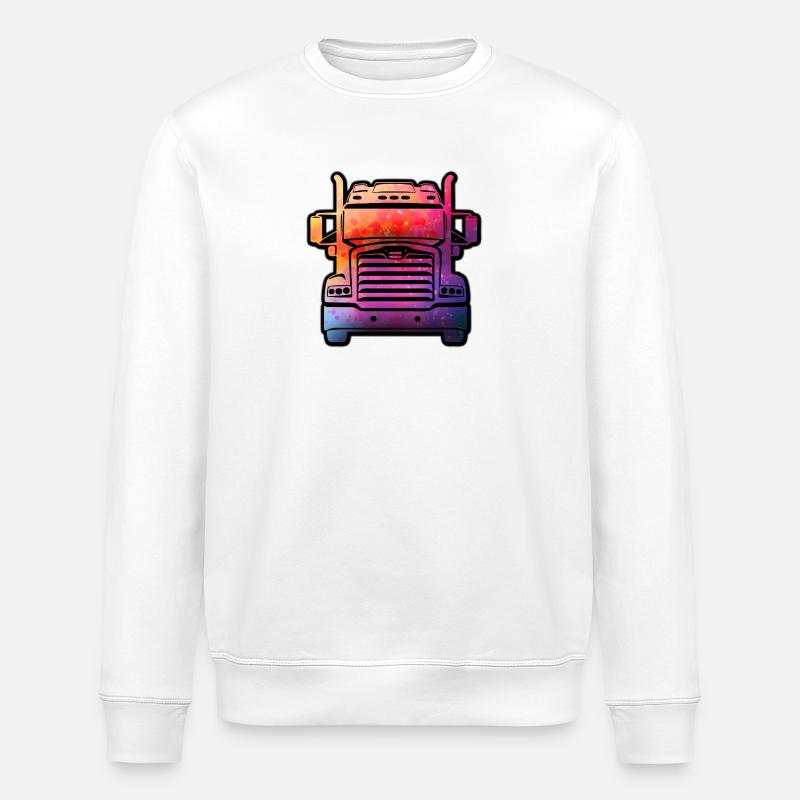 Cooler Lkw - Stanley/Stella Unisex Bio-Sweatshirt ROLLER - Weiß