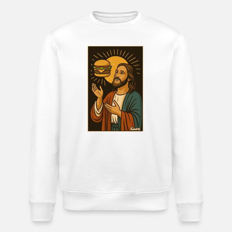 Burger Blessing Sonnenaufgang - Stanley/Stella Unisex Bio-Sweatshirt ROLLER - Weiß