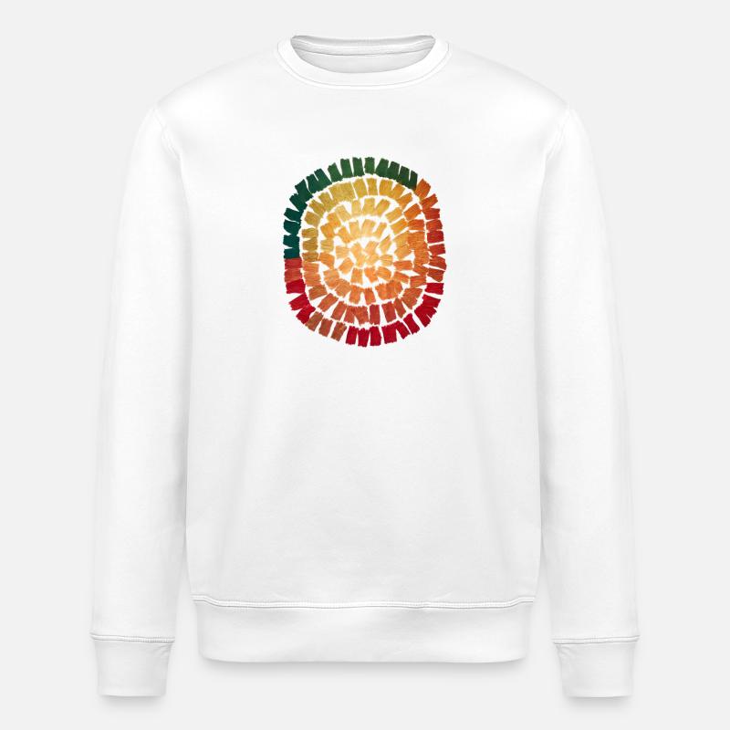 Farbspirale Pinselstrich - Stanley/Stella Unisex Bio-Sweatshirt ROLLER - Weiß