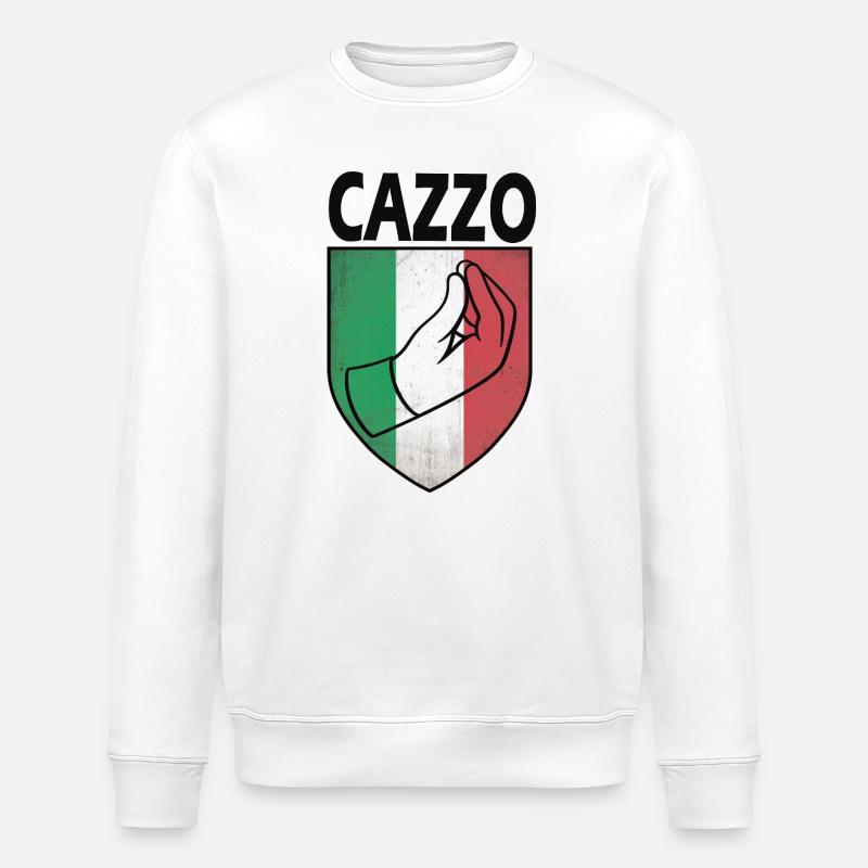 Italienisch, Cazzo - Stanley/Stella Unisex Bio-Sweatshirt ROLLER - Weiß