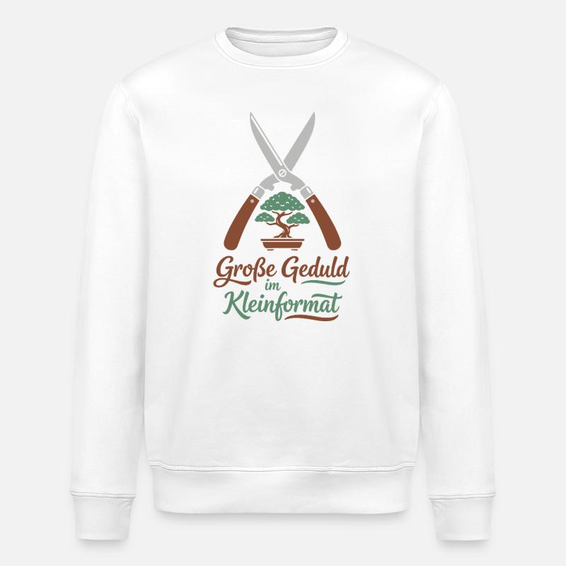 Bonsai Baum, Garten, Geduld - Stanley/Stella Unisex Bio-Sweatshirt ROLLER - Weiß