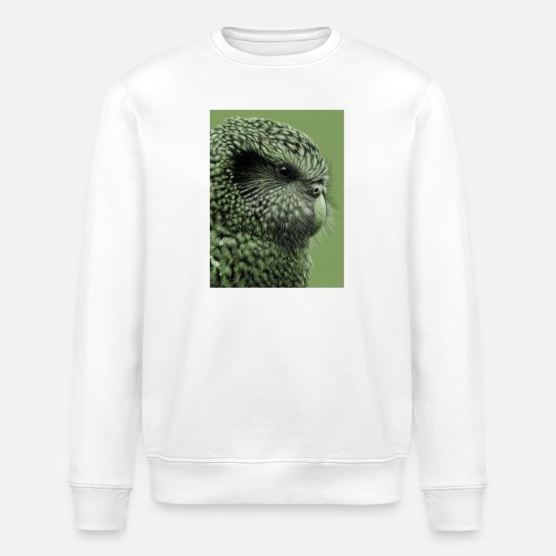 Illustration Kakapo en vert - Sweat bio ROLLER Stanley/Stella Unisexe - blanc