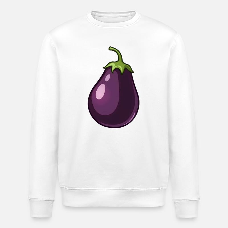Aubergine - Stanley/Stella Unisex Bio-Sweatshirt ROLLER - Weiß
