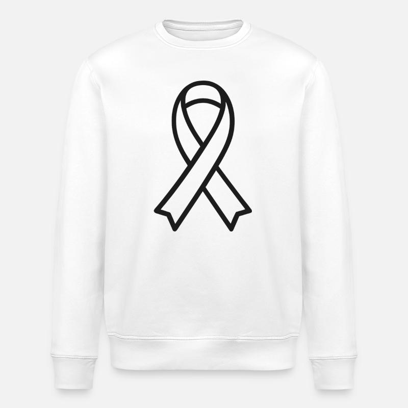 Krebsband - Stanley/Stella Unisex Bio-Sweatshirt ROLLER - Weiß