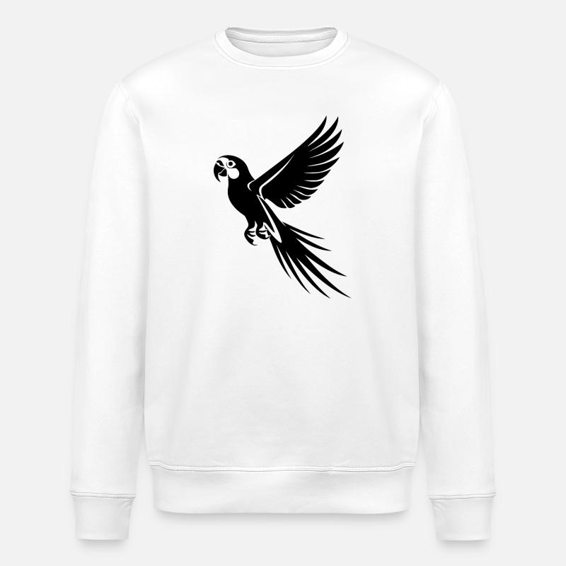 Papagei Vogel - Stanley/Stella Unisex Bio-Sweatshirt ROLLER - Weiß