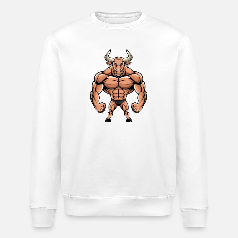 Stier - Stanley/Stella Unisex Bio-Sweatshirt ROLLER - Weiß