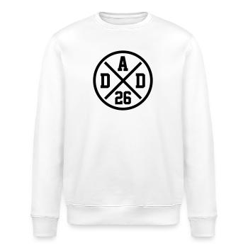 Dad 26 Vater Baby Papa 2026 Vatertagsgeschenk - Stanley/Stella Unisex Bio-Sweatshirt ROLLER - Weiß - Vorne - Nik (191cm)