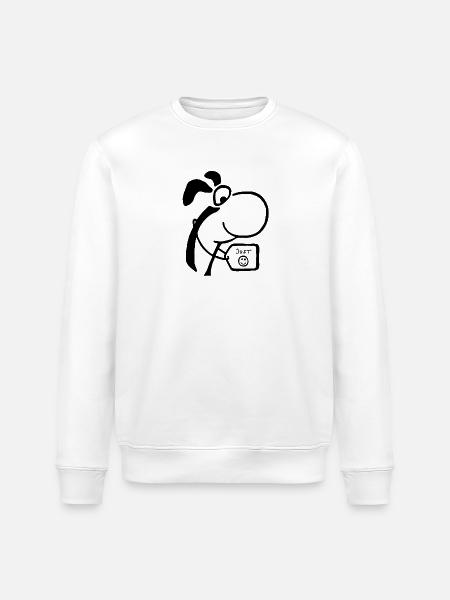 Bialumbo Just Smile - Stanley/Stella Unisex Bio-Sweatshirt ROLLER - Weiß