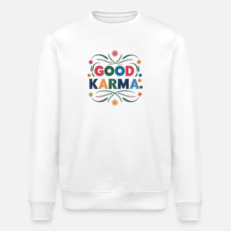 Gutes Karma - Stanley/Stella Unisex Bio-Sweatshirt ROLLER - Weiß
