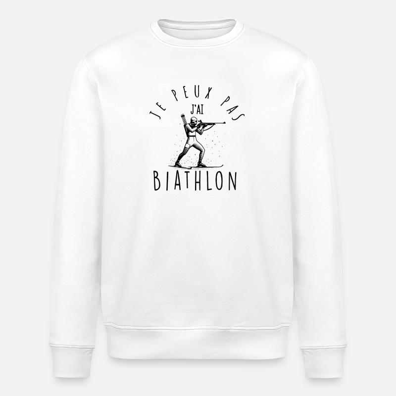 Je peux pas, j'ai Biathlon - Sweat bio ROLLER Stanley/Stella Unisexe - blanc