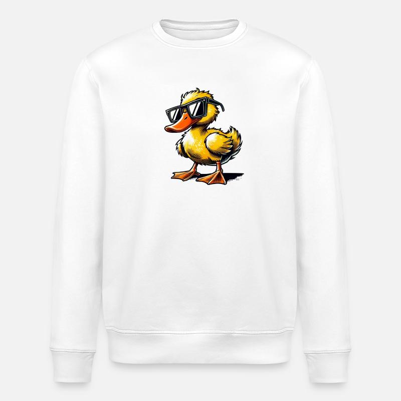 duck comic - Stanley/Stella Unisex Bio-Sweatshirt ROLLER - Weiß