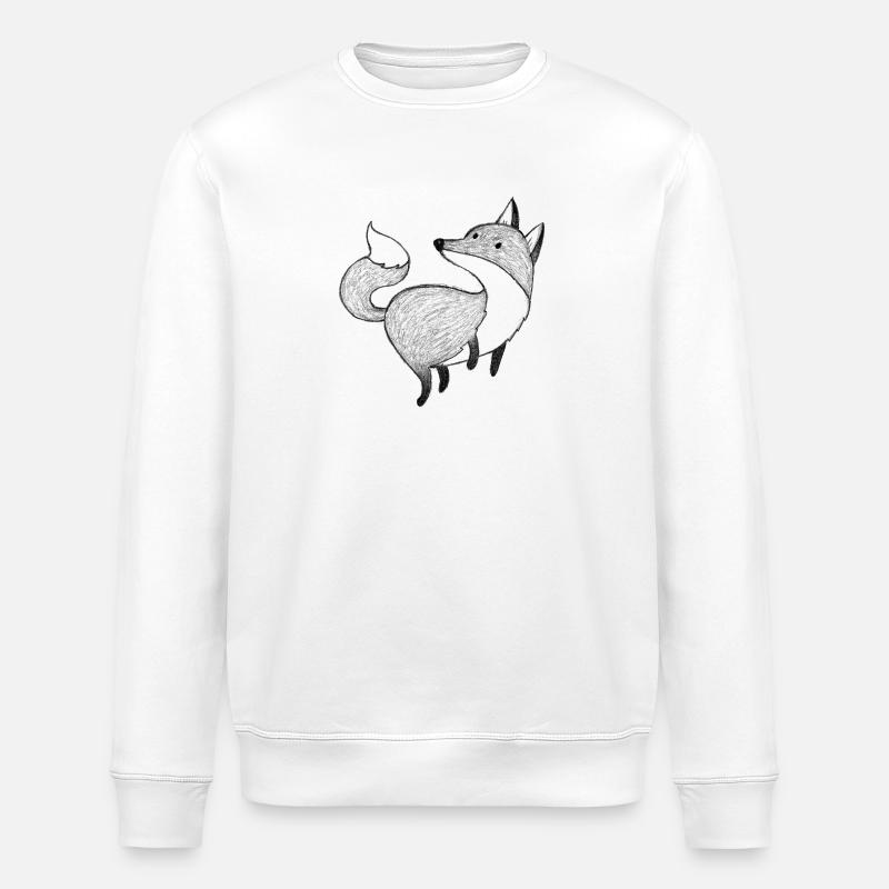 Fox - Stanley/Stella ROLLER Unisex Organic Sweatshirt - white