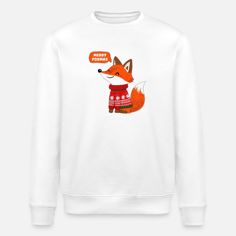 Le renard et l’hiver - Sweat bio ROLLER Stanley/Stella Unisexe - blanc