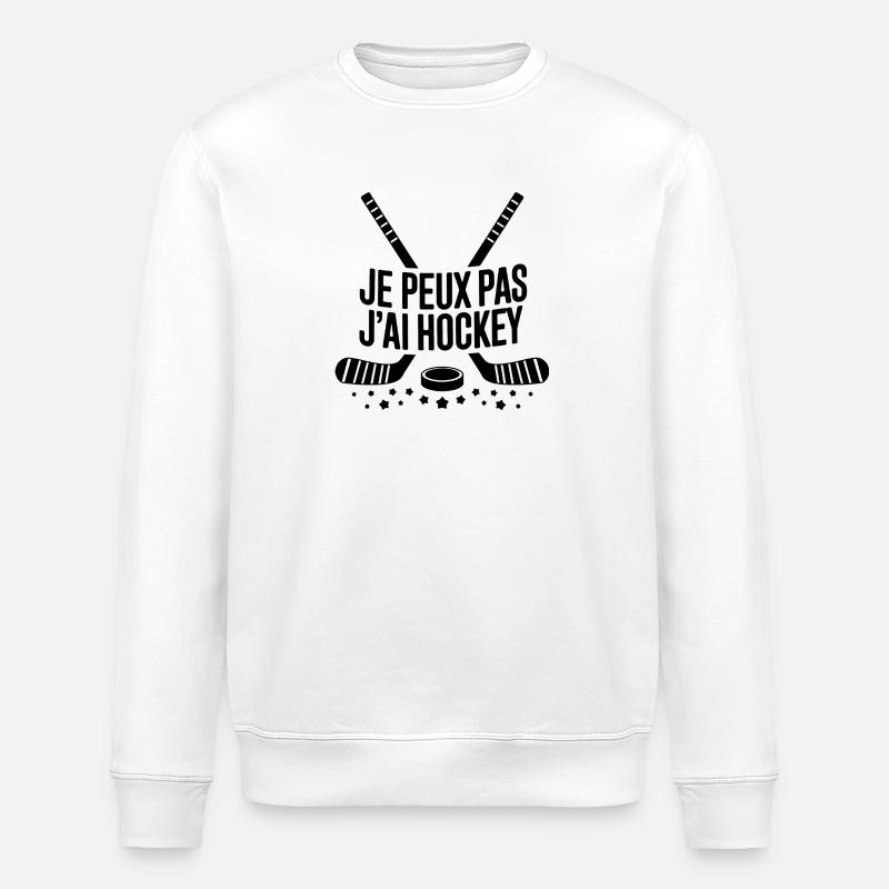 I can't I haveHockey - Stanley/Stella ROLLER Unisex Organic Sweatshirt - white