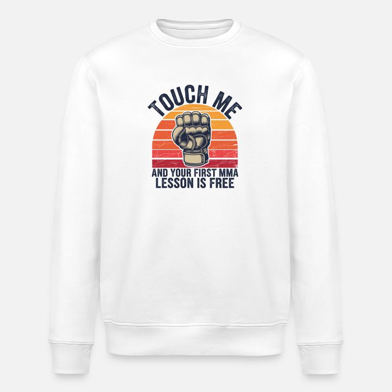 Self-confident and combative - Stanley/Stella ROLLER Unisex Organic Sweatshirt - white