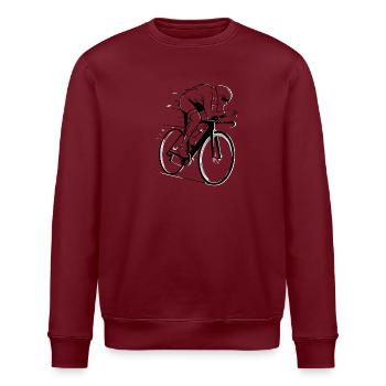 Cyklist - Stanley/Stella økologisk unisex-sweatshirt ROLLER - hvid - Foran - Nik (191cm)