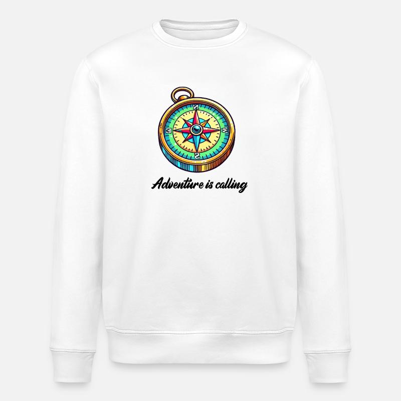 Compass Adventure - Stanley/Stella ROLLER Unisex Organic Sweatshirt - white