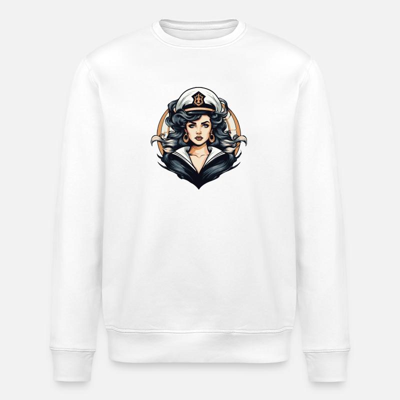 Woman Captain Seefrau - Stanley/Stella Unisex Bio-Sweatshirt ROLLER - Weiß