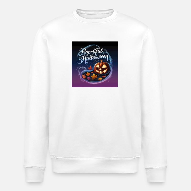Boo-tiful Halloween - Halloween collection - Stanley/Stella ROLLER Unisex Organic Sweatshirt - white