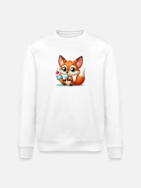 FOX 8 - Stanley/Stella ROLLER Unisex Organic Sweatshirt - white