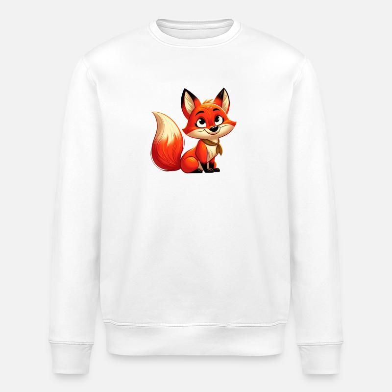 Fox 10 - Stanley/Stella ROLLER Unisex Organic Sweatshirt - white