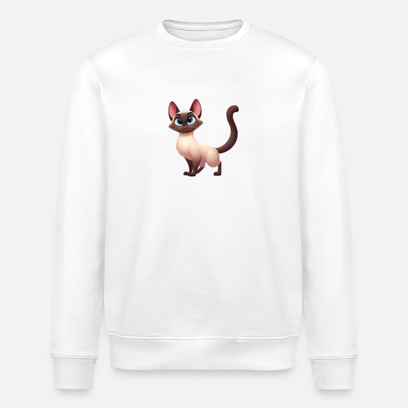 Siamesisch 16 - Stanley/Stella Unisex Bio-Sweatshirt ROLLER - Weiß