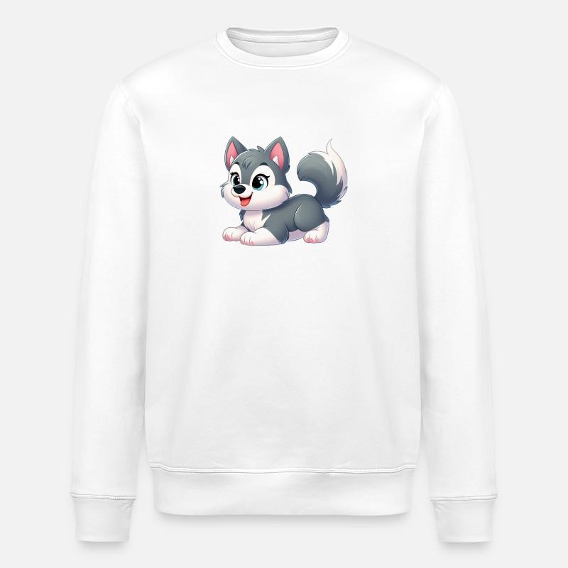 Wolf 15 - Stanley/Stella ROLLER Unisex Organic Sweatshirt - white