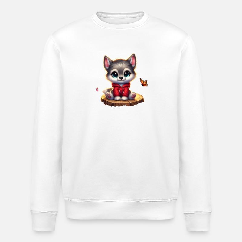 wolf 10 - Sweat bio ROLLER Stanley/Stella Unisexe - blanc