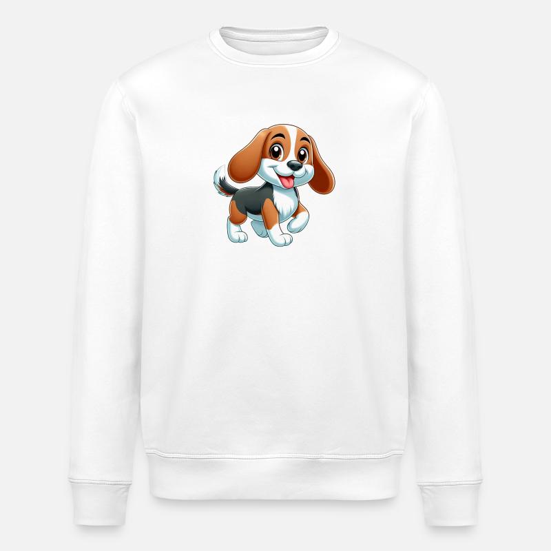 Beagle 4 - Stanley/Stella økologisk unisex-sweatshirt ROLLER - hvid
