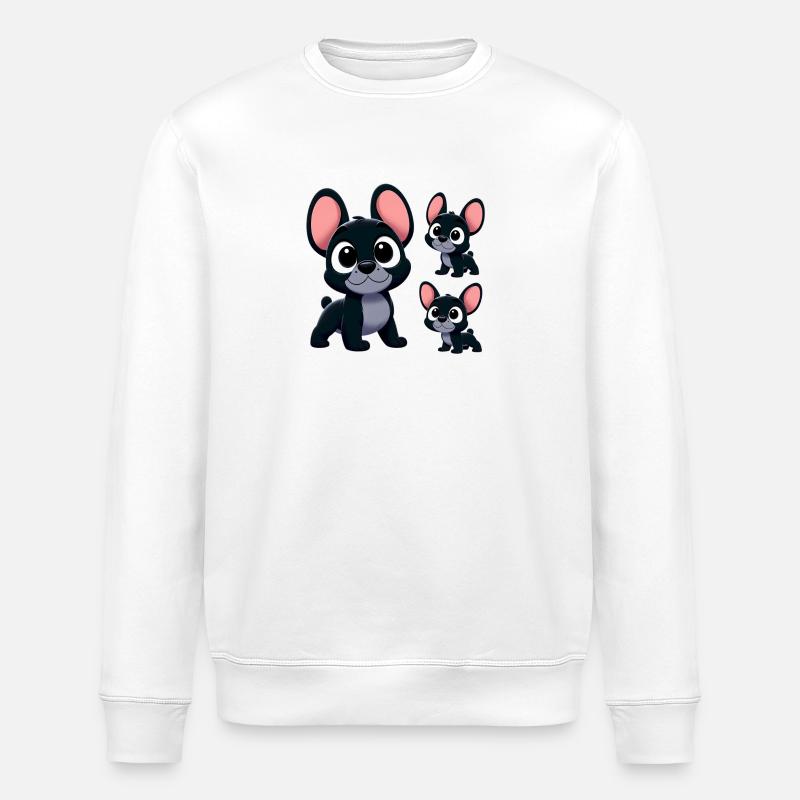 bouledogue français 8 - Sweat bio ROLLER Stanley/Stella Unisexe - blanc