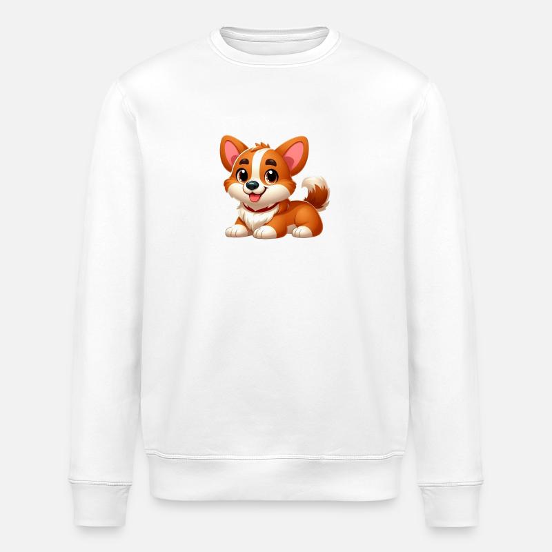 Corgi 7 - Stanley/Stella Unisex Bio-Sweatshirt ROLLER - Weiß