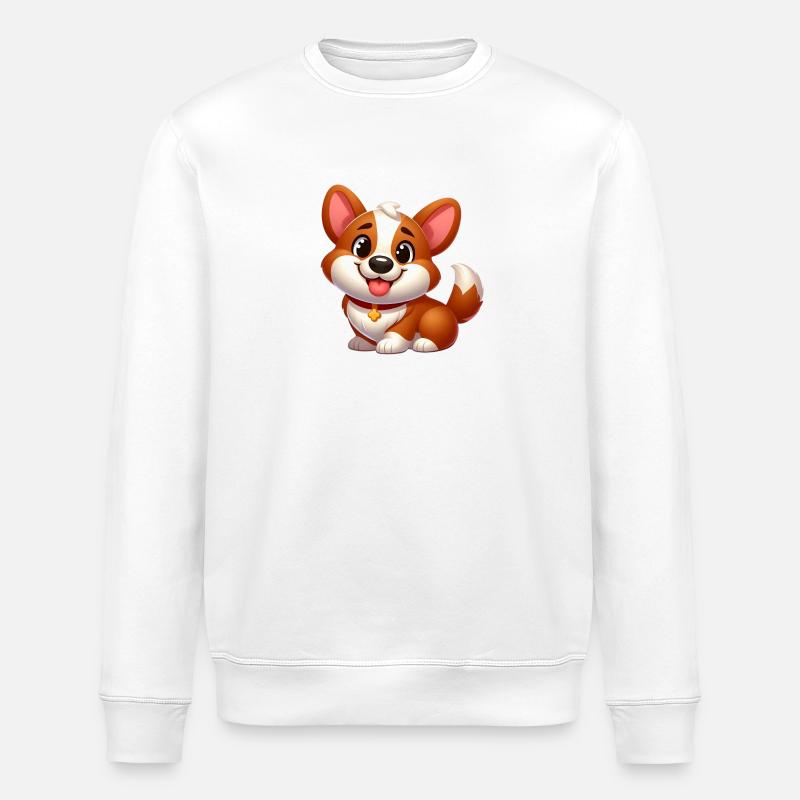 Corgi 12 - Stanley/Stella Unisex Bio-Sweatshirt ROLLER - Weiß