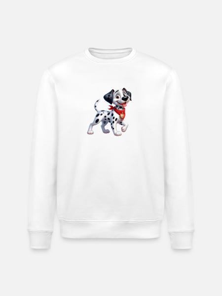Dalmatian 2 - Stanley/Stella ROLLER Unisex Organic Sweatshirt - white