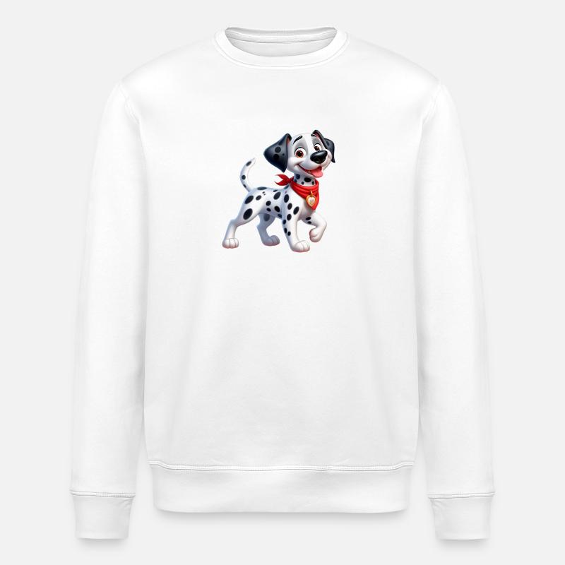 Dalmatian 2 - Stanley/Stella ROLLER Unisex Organic Sweatshirt - white