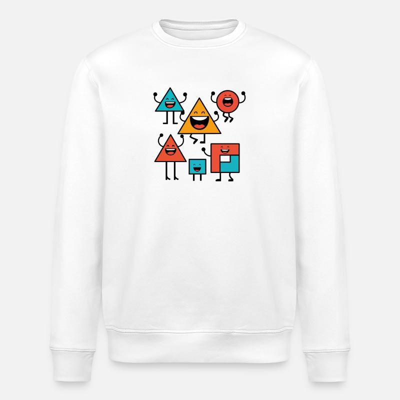 Design « Geo Laughics » - Sweat bio ROLLER Stanley/Stella Unisexe - blanc
