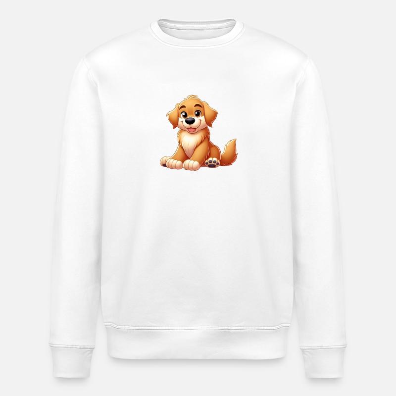 Golden Retriever 2 - Stanley/Stella ROLLER Unisex Organic Sweatshirt - white