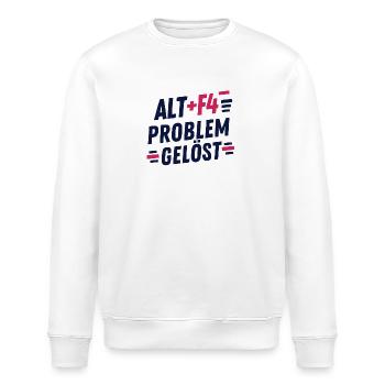 ALT F4 PROBLEM SOLVED - Stanley/Stella Unisex Bio-Sweatshirt ROLLER - Weiß - Vorne - Nik (191cm)