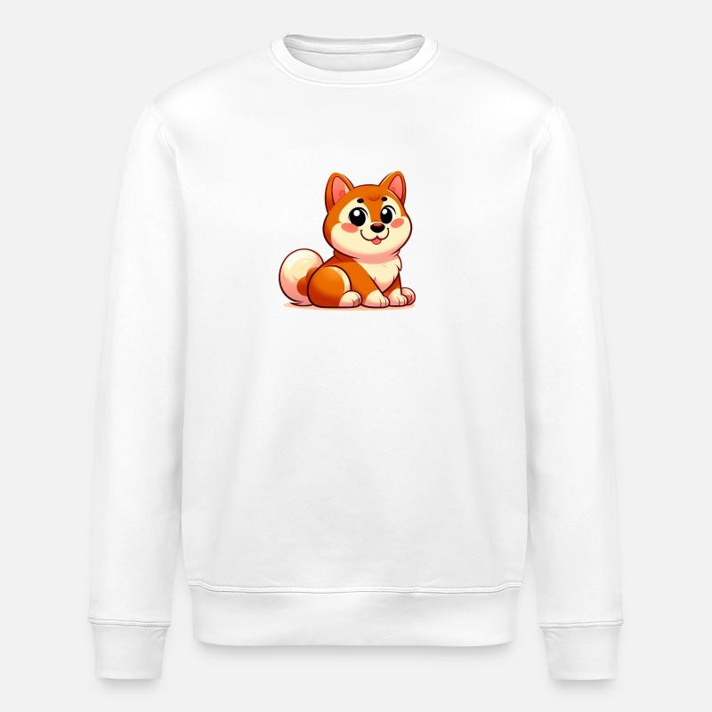 Shiba 4 - Stanley/Stella Unisex Bio-Sweatshirt ROLLER - Weiß