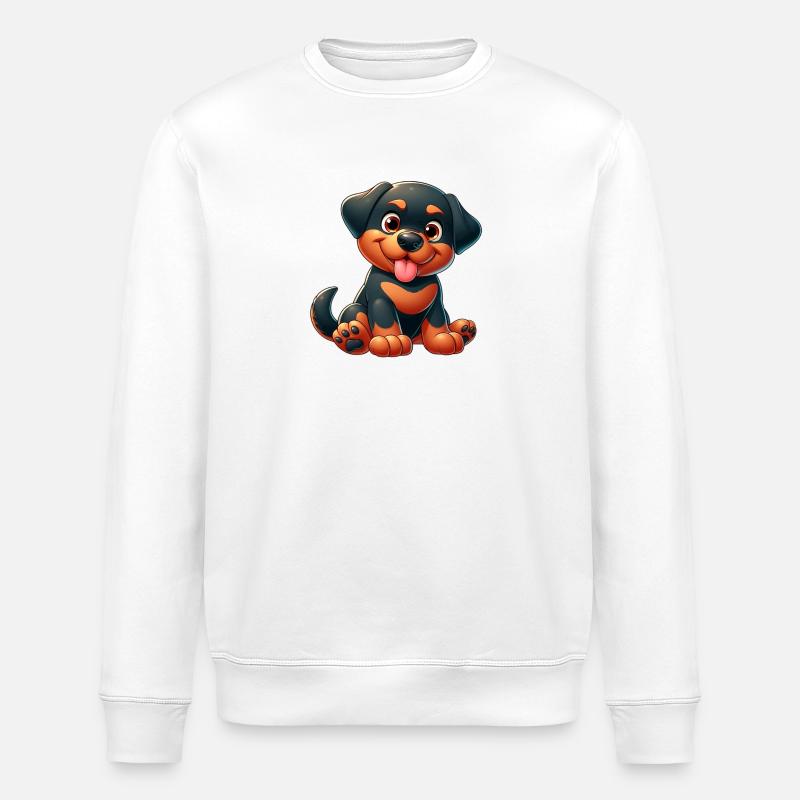 Rottweiller 6 - Stanley/Stella ROLLER Unisex Organic Sweatshirt - white