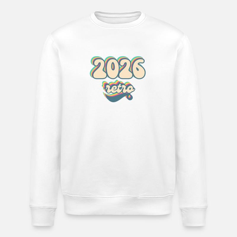 2026 Retro Geschenkidee - Stanley/Stella Unisex Bio-Sweatshirt ROLLER - Weiß